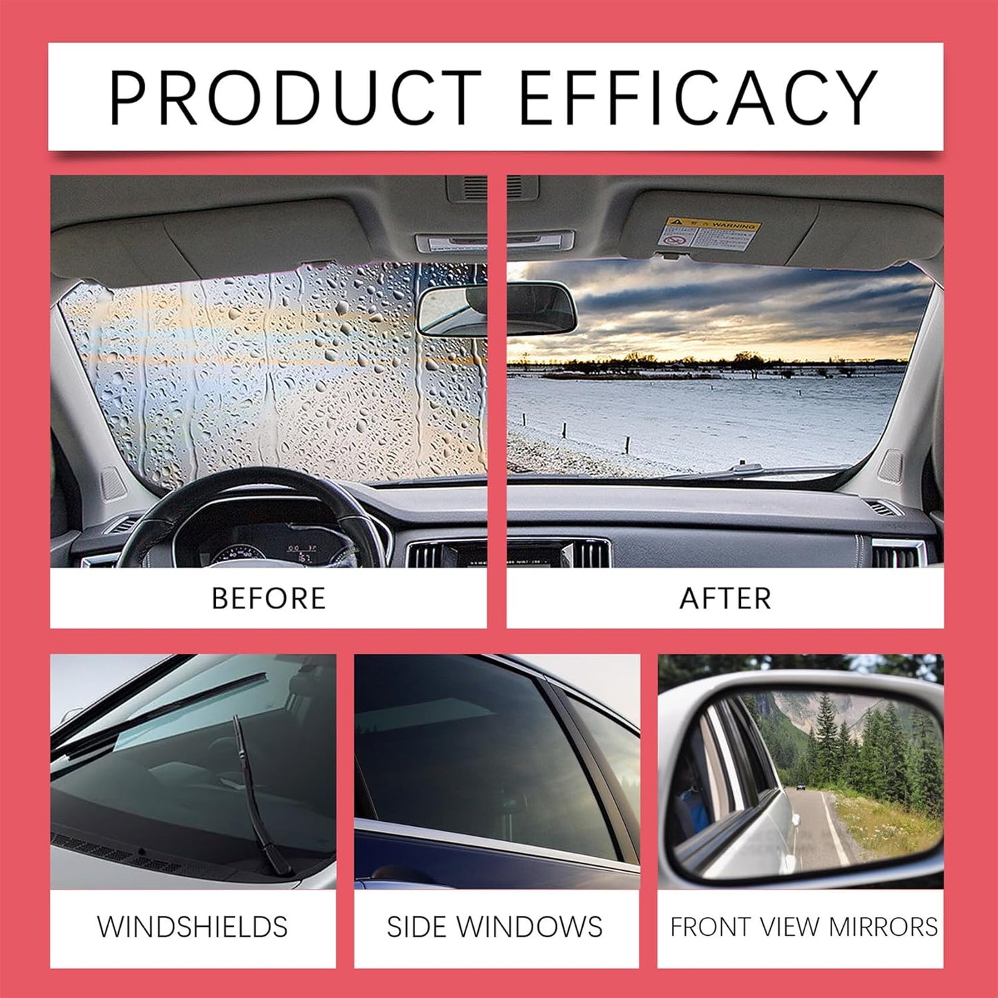 Compositiont.Com Glass Cleaner, Automotive Oil Film Cleaning Brush, Athartle Window Cleaner, Glass Cleaner (1SET)